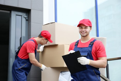 Removal truck and storage boxes for Bedfordpark moving services