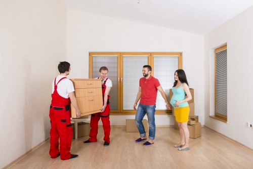 Organized packing and moving supplies for a Bedfordpark move
