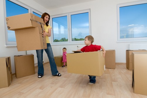 Home renovation items placed into mobile self storage in Bedfordpark
