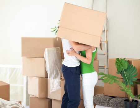 Prepared boxes and equipment for office removals in Bedfordpark