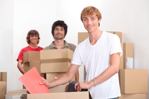 Removal van loading furniture for a local Bedfordpark move